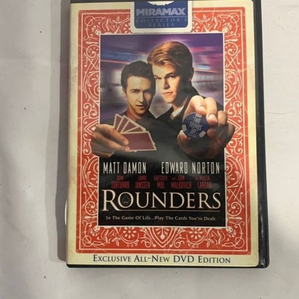 Rounders DVD Miramax Collectors Series Matt Damon & Edward Norton